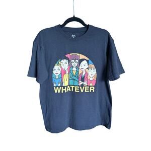 Y2K Vintage inspired MTV Daria black fitted tee Tshirt Beavis butthead medium